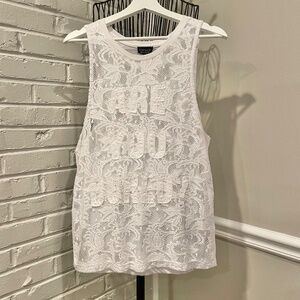 TOPSHOP White Top Sleeveless Size 8